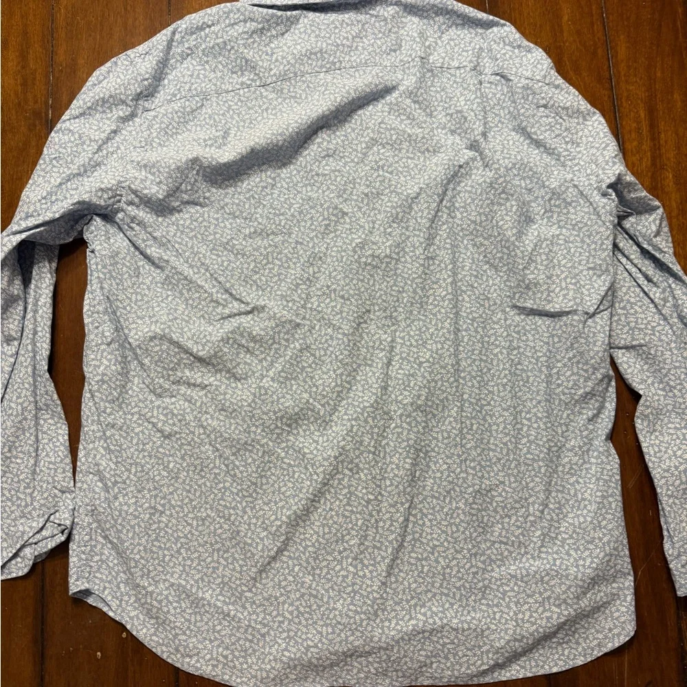 J. Crew Light Blue Patterned Casual Shirt